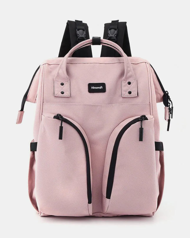 Himawari Waterproof Backpack Bag with Multilayer Pockets Pink One Size