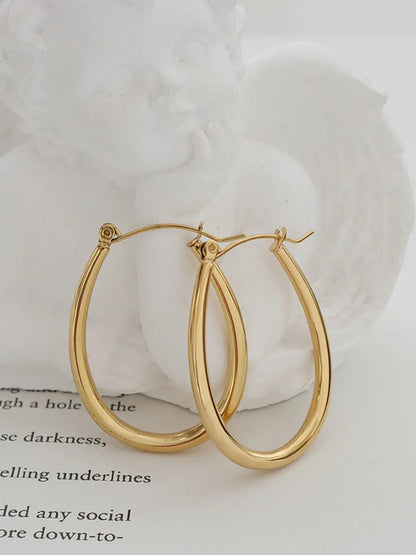 18K Gold-Plated Titanium Steel Earrings 