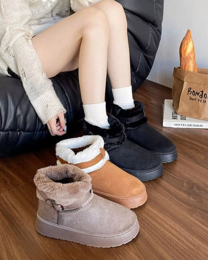 Round Toe Platform Boots