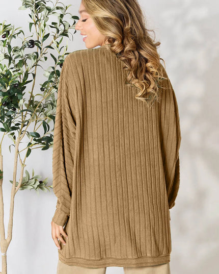 Basic Bae Full Size Ribbed Cocoon Cardigan