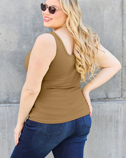 Basic Bae Full Size Square Neck Wide Strap Tank