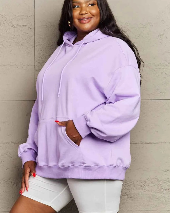 Full Size Drawstring Long Sleeve Hoodie