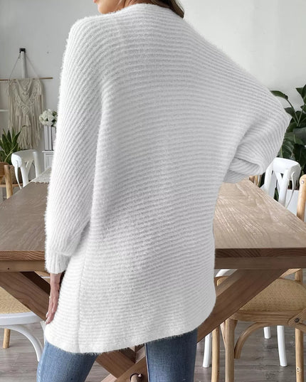 Open Front Drop Shoulder Cardigan