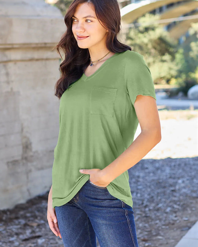 Basic Bae Bamboo Full Size V-Neck Short Sleeve T-Shirt