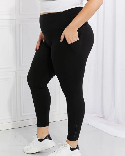 Leggings Depot Full Size Strengthen and Lengthen Reflective Dot Active Leggings