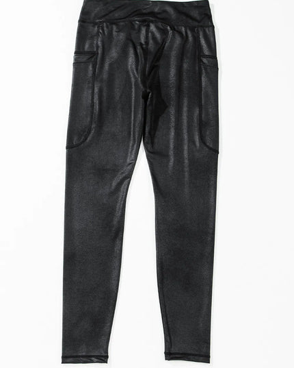 Pocketed V-Cut Waist Leggings