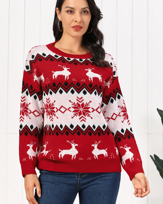 Reindeer Round Neck Sweater