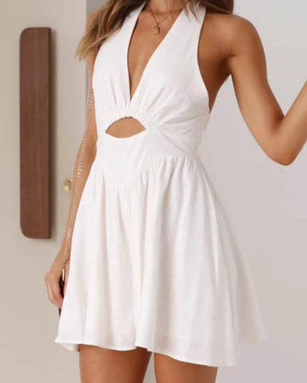 Cutout Halter Neck Mini Dress 