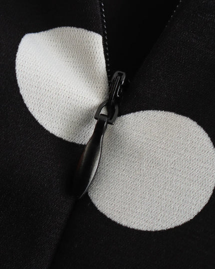 One-Shoulder Polka Dot Mini Dress