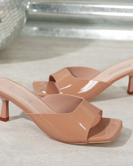 Open Toe Kitten Heels Sandals