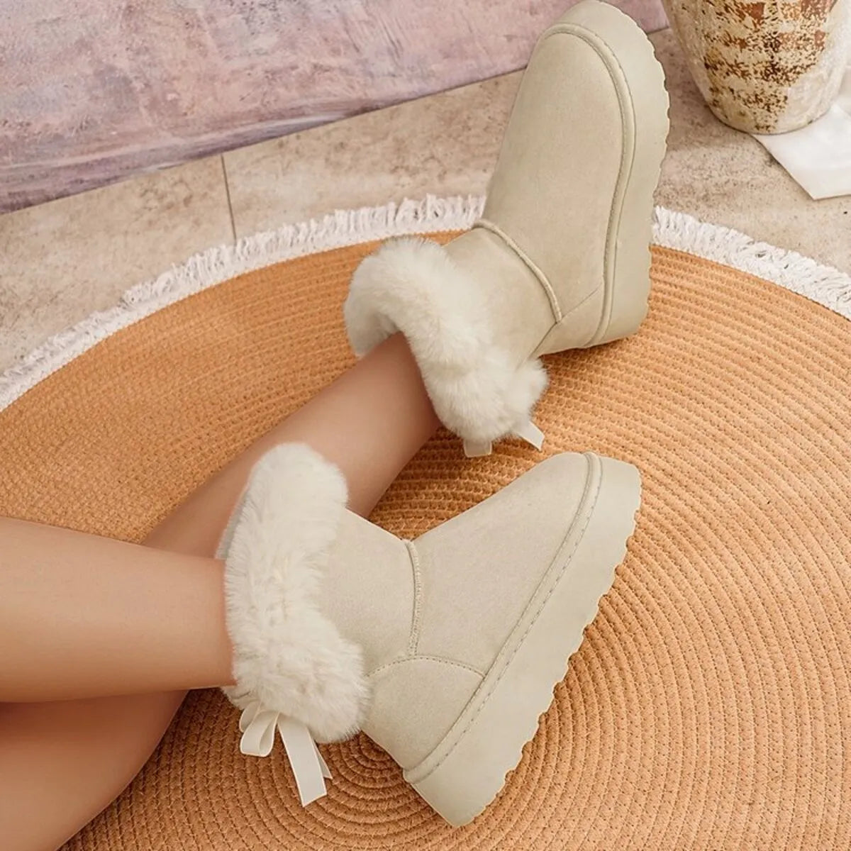 Round Toe Platform Boots