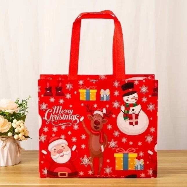 Christmas Cute Christmas Tree Santa Claus Letter Nonwoven Party Festival Gift Bags Christmas 2; Height 25 Width 32 Side 17
