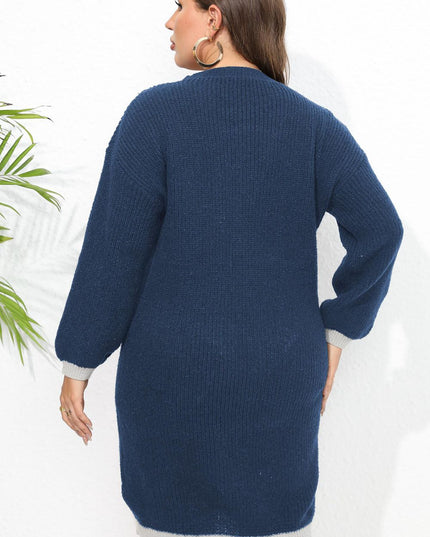 Plus Size Long Sleeve Sweater Dress