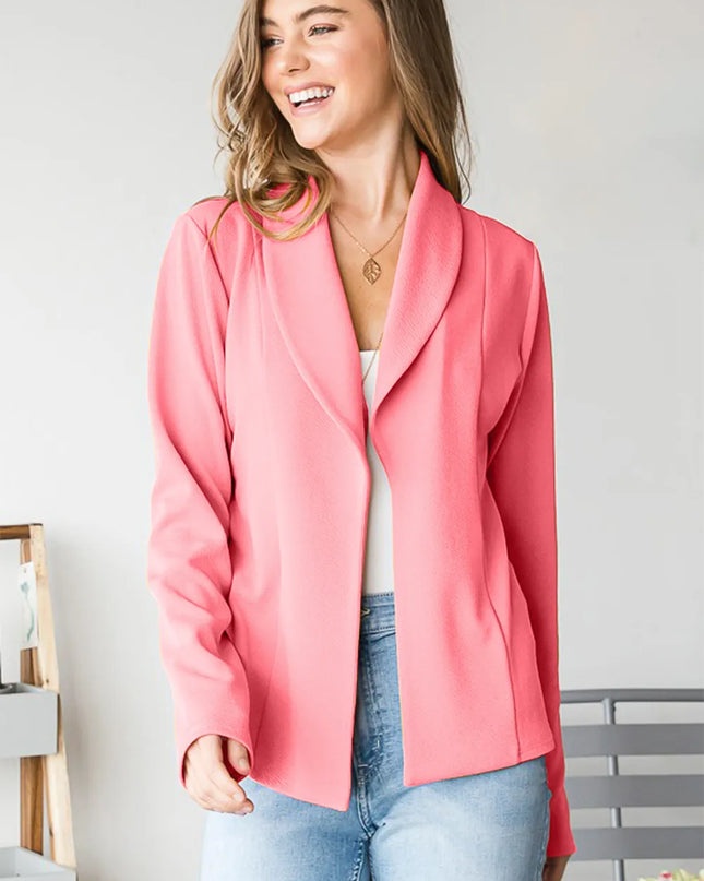 Heimish Open Front Long Sleeve Blazer