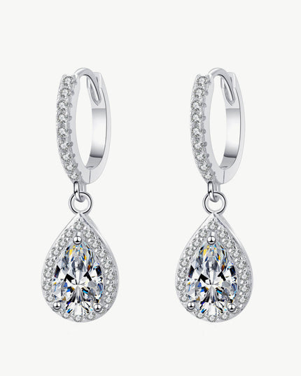 Moissanite Teardrop Earrings 