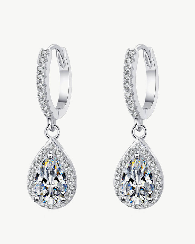 Moissanite Teardrop Earrings 