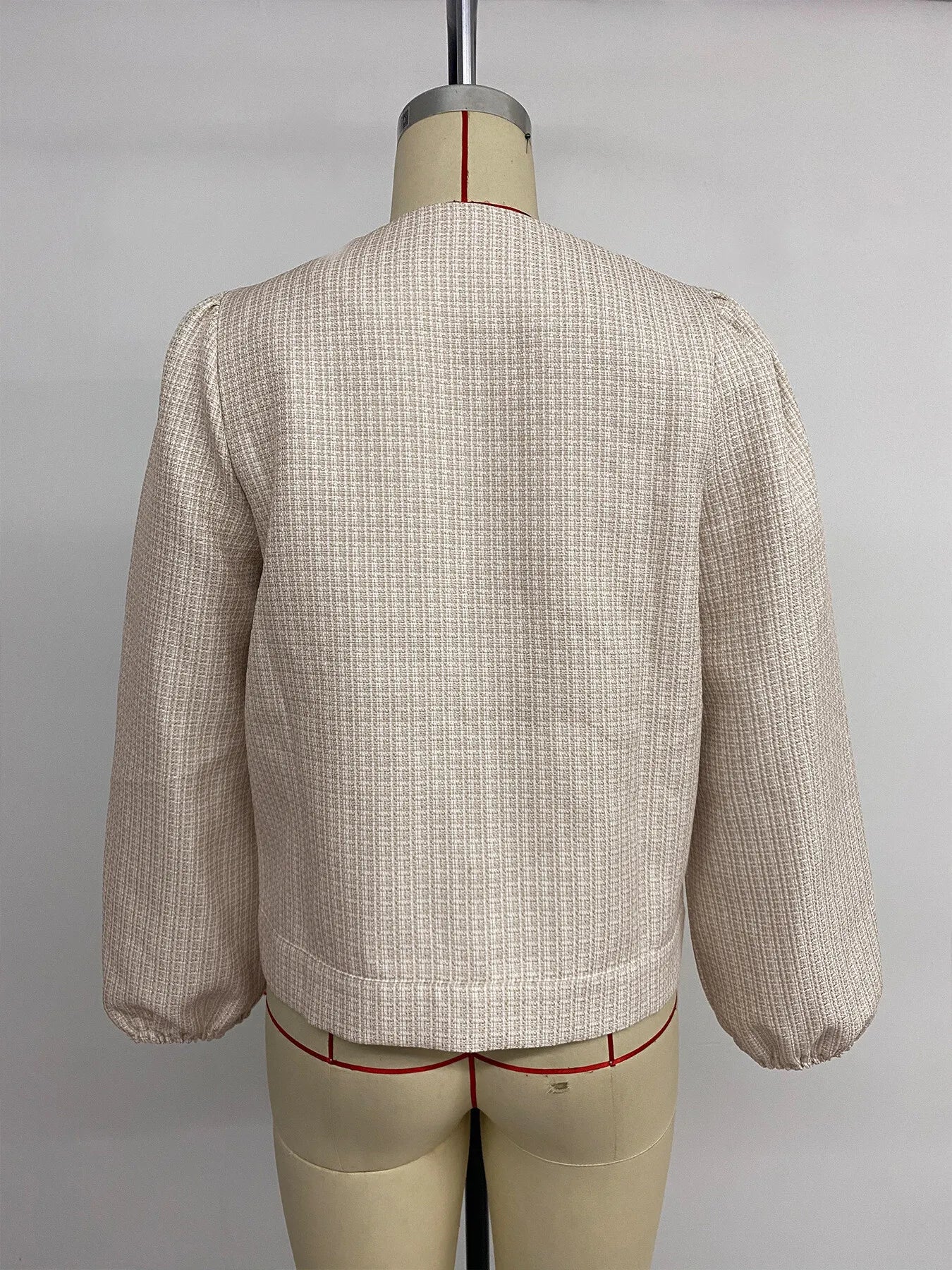 Button-Front Jacket with Pocket Details