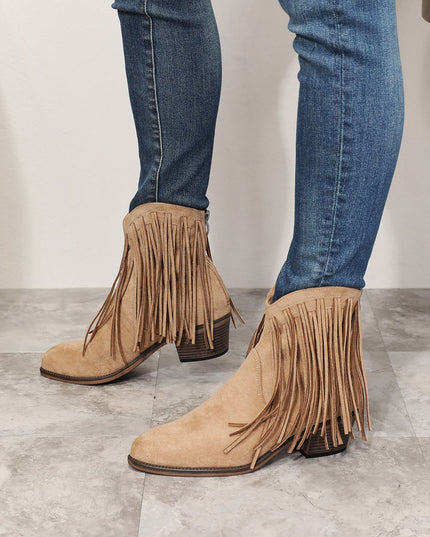 Legend Women's Fringe Cowboy Western Ankle Boots