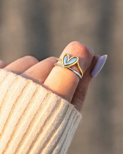 Heart Shape Irregular 925 Sterling Silver Ring