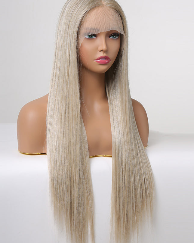13*2" Lace Front Wigs Synthetic Long Straight 27" 150% Density 
