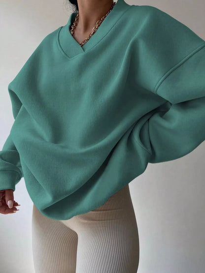 Dropped Shoulder Long Sleeve Oversized Sweatshirt