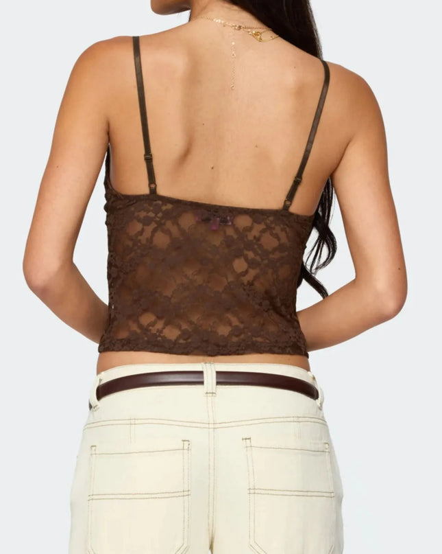 Adjustable Strap Lace Cami