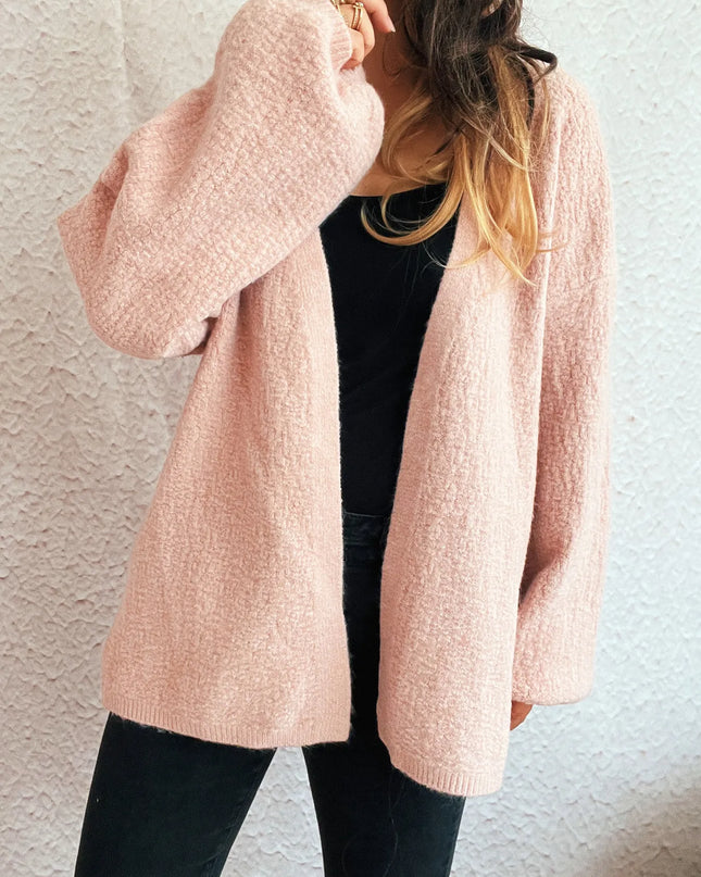 Open Front Long Sleeve Cardigan