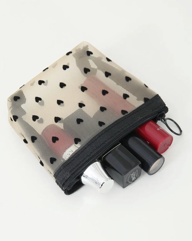 4- Piece Heart Polyester Storage Bag