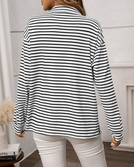 Striped Button Up Long Sleeve Shirt