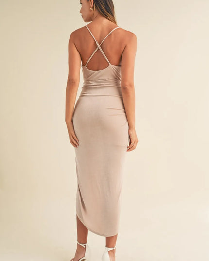 Mable Draped Detail Cami Midi Dress 