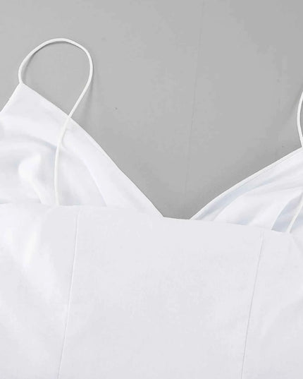 Ruffled V-Neck Maxi Dress