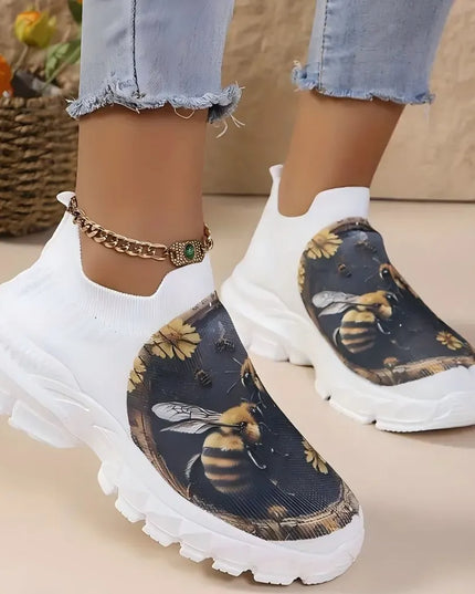 Round Toe Platform Sneakers 