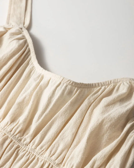 Ruched Sleeveless Wide Leg Jumpsuit