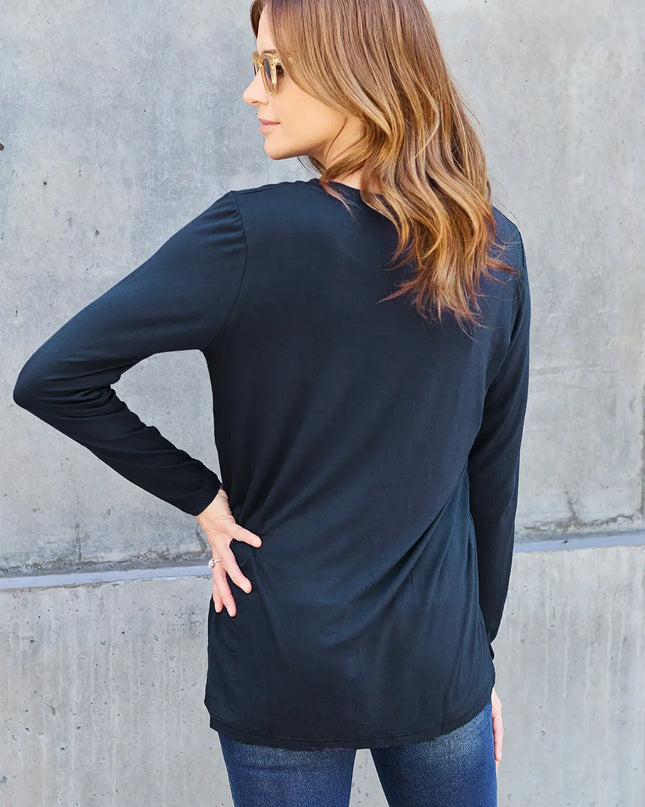 Basic Bae Full Size Round Neck Long Sleeve Top