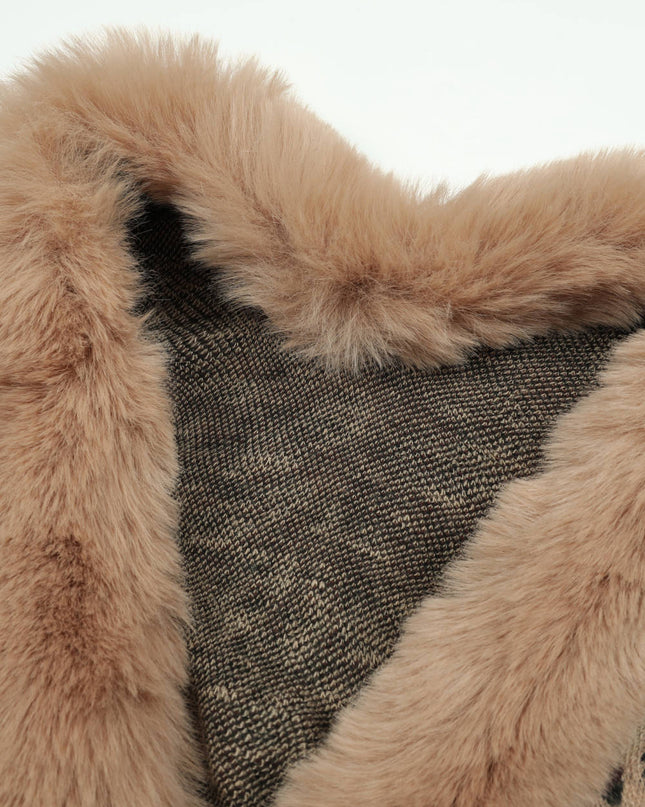 Leopard Open Front Poncho