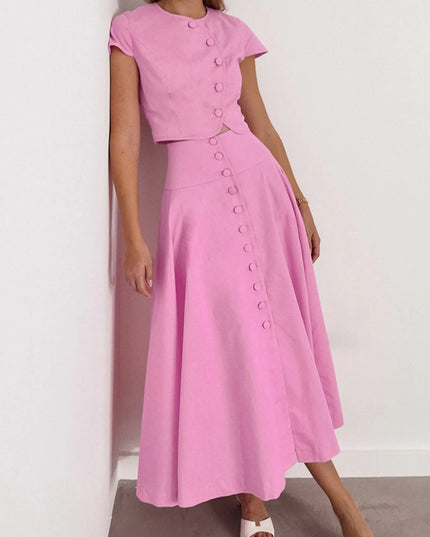 Short Sleeve Top and Skirt set