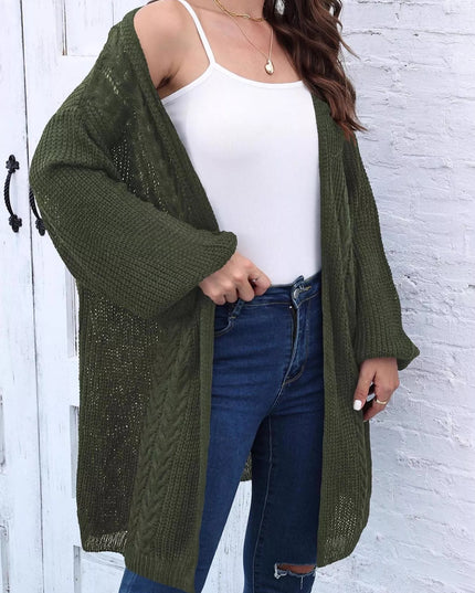 Open Front Long Sleeve Cardigan