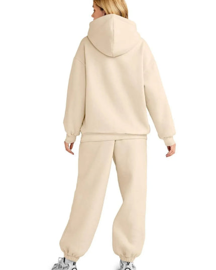 Full Size Kangaroo Pocket Hoodie and Joggers Set Plus Size