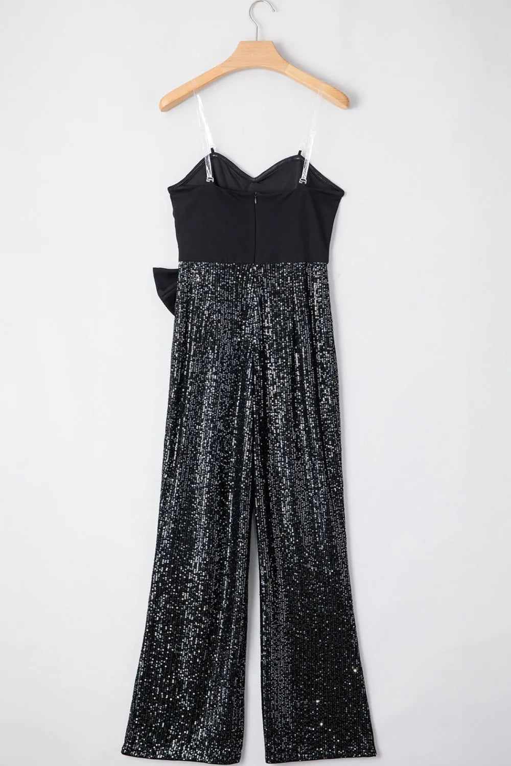 Bow Sequin Wide Leg Jumpsuit 