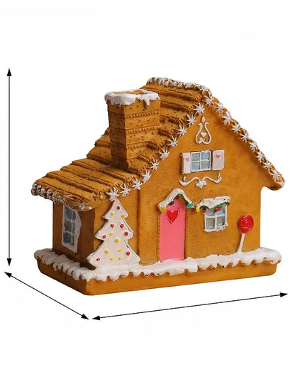 Christmas Resin Small House Micro Landscape Led Glowing House Christmas House Desktop Ornament Christmas Decoration T2-63a Model