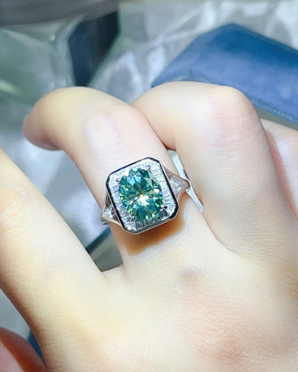 3 Carat Moissanite Engagement Square Ring