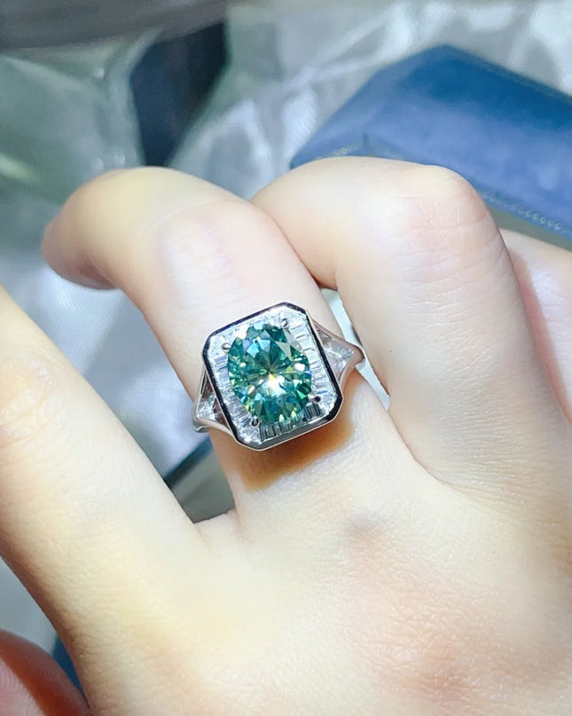 3 Carat Moissanite Engagement Square Ring