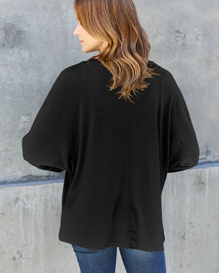 Double Take Full Size Round Neck Long Sleeve T-Shirt