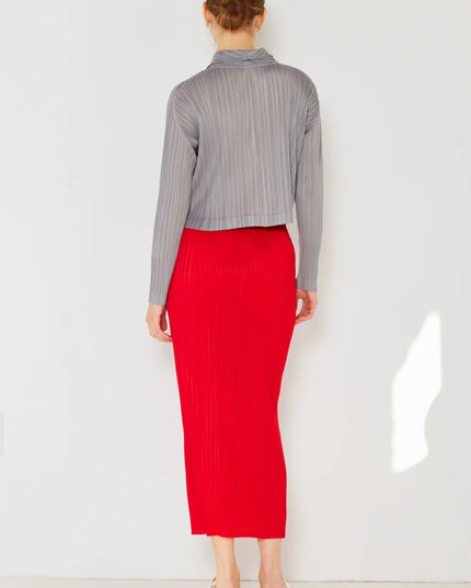 Marina West Swim Pleated Midi Pencil Skirt