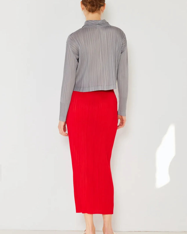 Marina West Swim Pleated Midi Pencil Skirt