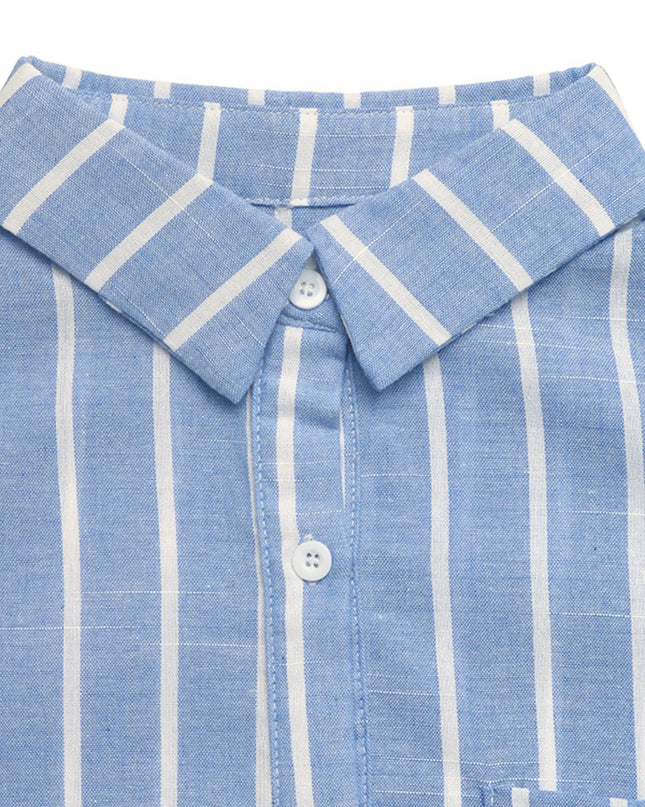 Striped Oversized Button-Down Shirt