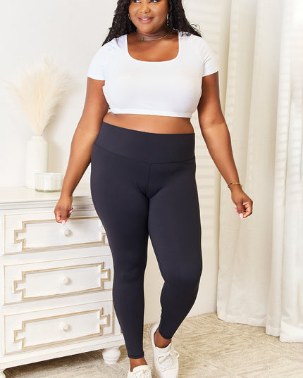 Double Take Wide Waistband Sports Leggings