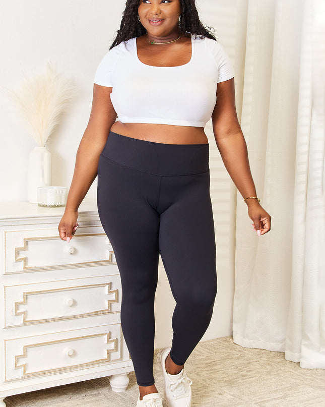 Double Take Wide Waistband Sports Leggings