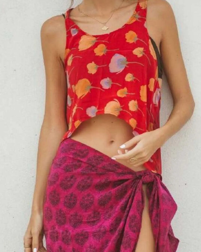 Printed Scoop Neck Tank 