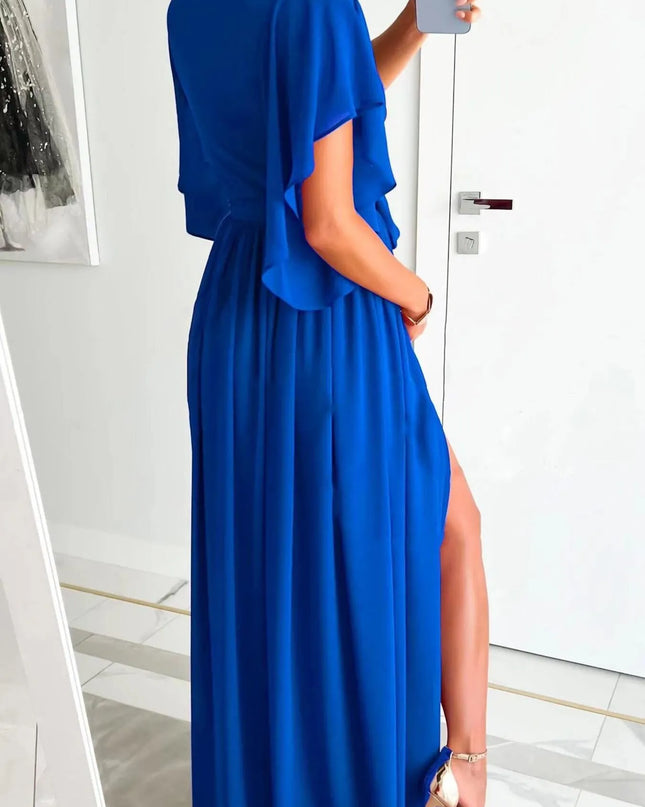 Flutter Sleeve Surplice Tie Waist Dress